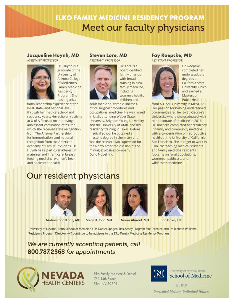 Residency programs Nevada Health Centers